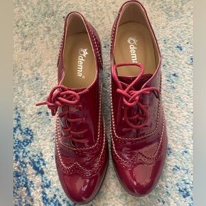 Red patent leather Odema oxfords - size 10